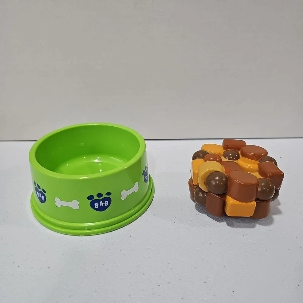 Build A Bear B-A-B Green Dog Bowl With Food
